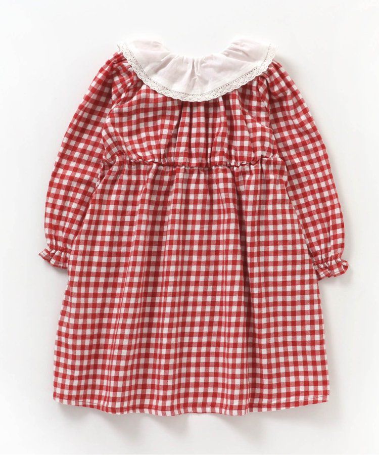 日本 apres les cours - 少女系滿版印花定番長袖洋裝-碎花-暖黃