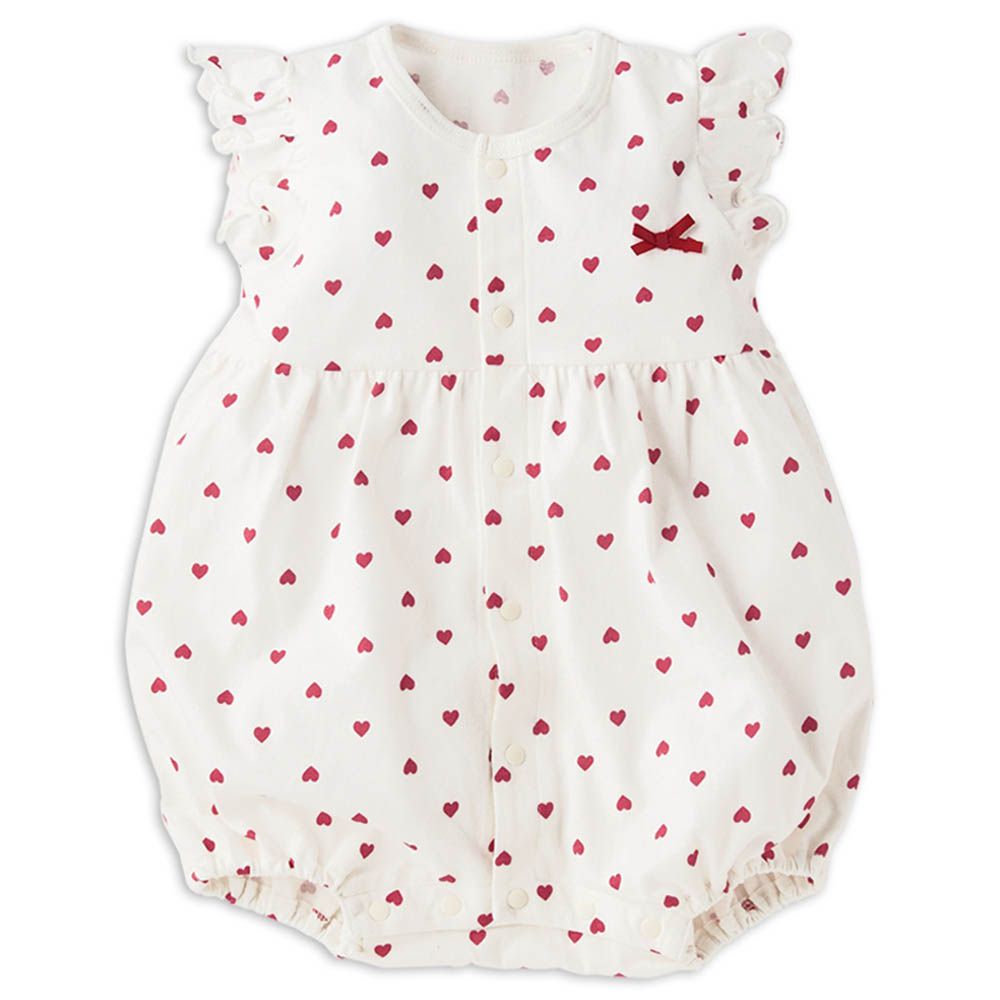 短袖兔裝-滿版印花-紅色