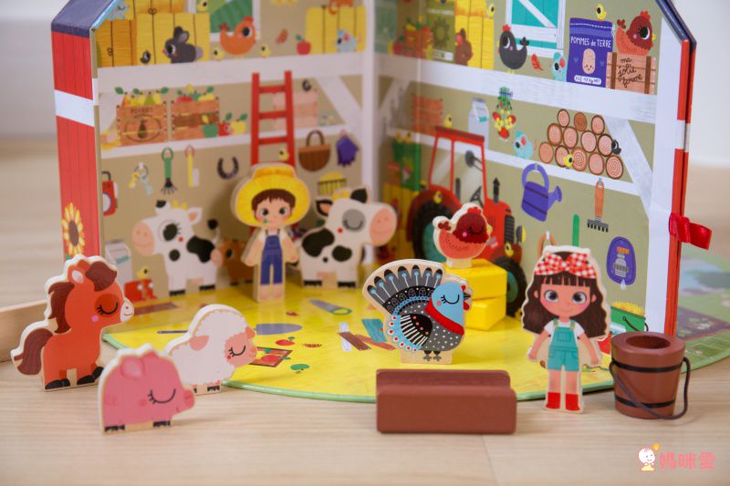 法國 Vilac 超質感玩具系列♔ 手提攜帶家家酒～帶出門詢問度超高★觸覺啟發桌遊～啟發幼兒大腦！