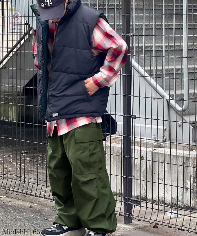 日本 Classical Elf - 美式休閒多口袋抽繩工裝褲-象牙白