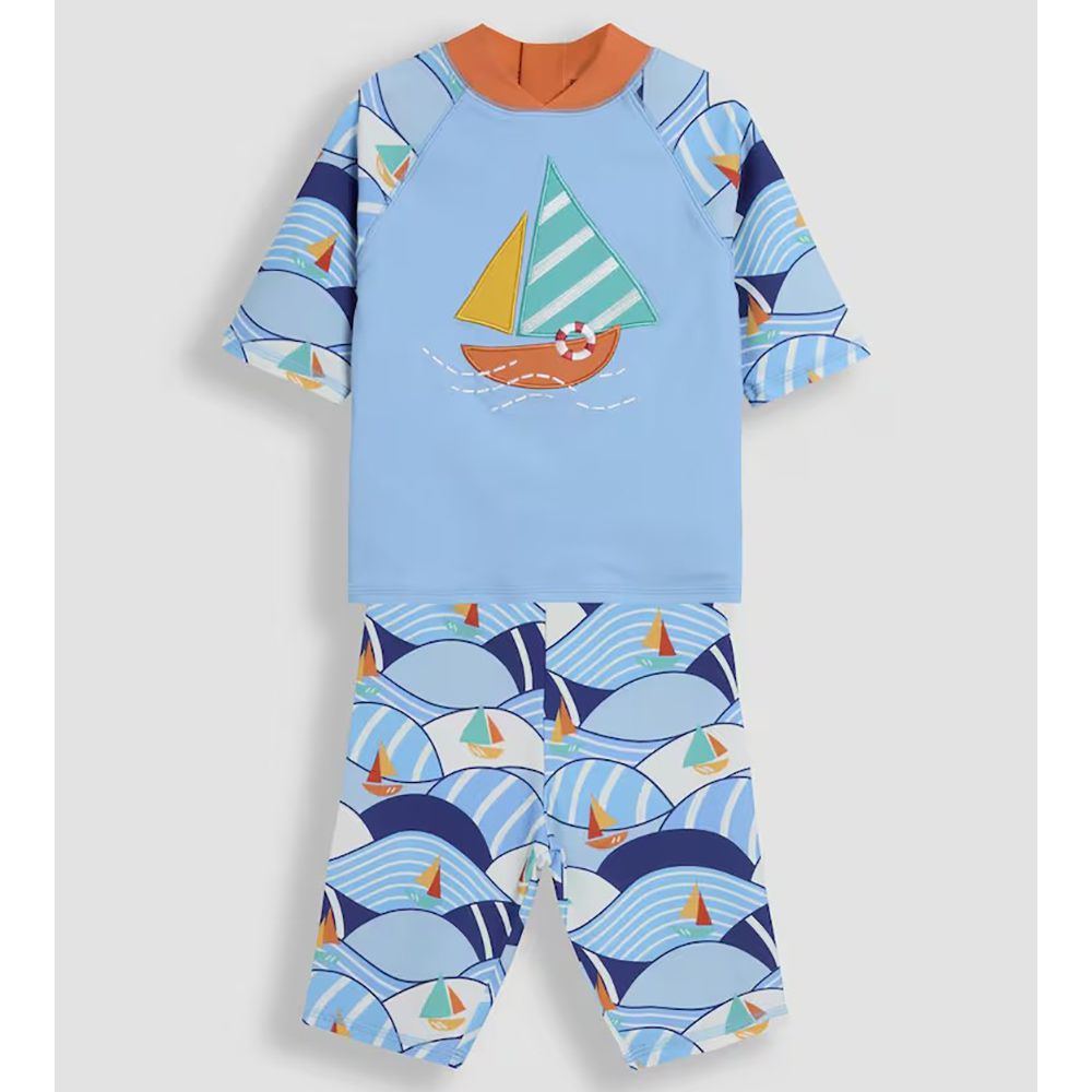 嬰幼兒/兒童兩件式防曬泳裝-帆船遨遊