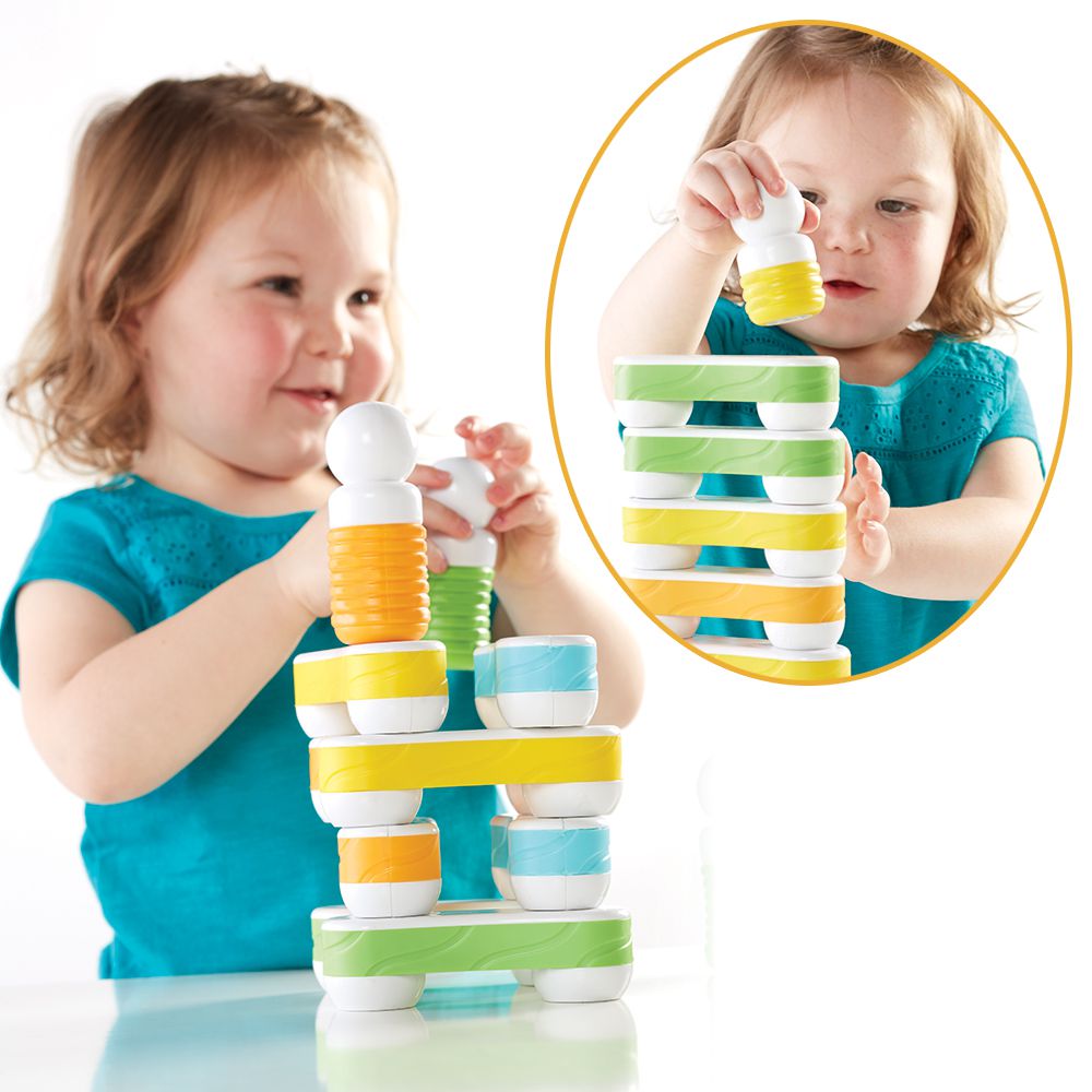 美國 guidecraft - 觸覺磁力連結積木-24件