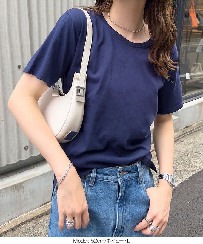 日本 Kobe Lettuce - 抗透汗 純棉圓領合身短袖上衣-白