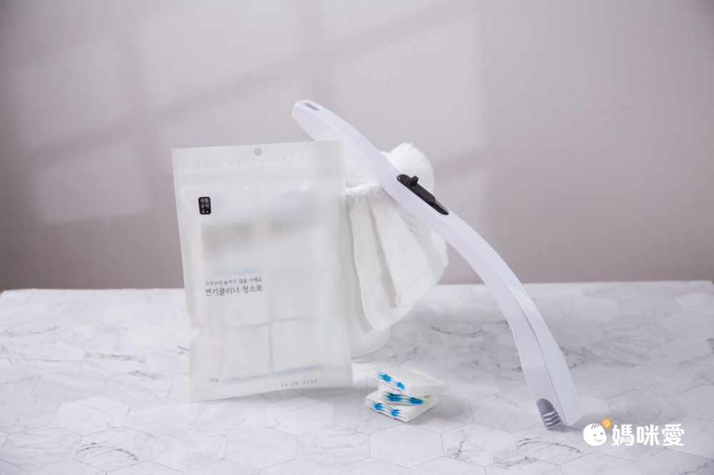 韓國 SAENGONG 生活工作所 - 拋棄式馬桶刷清潔組-手柄*1入(34x405x26mm)+拋棄式刷頭*12入+黏貼掛勾*1入