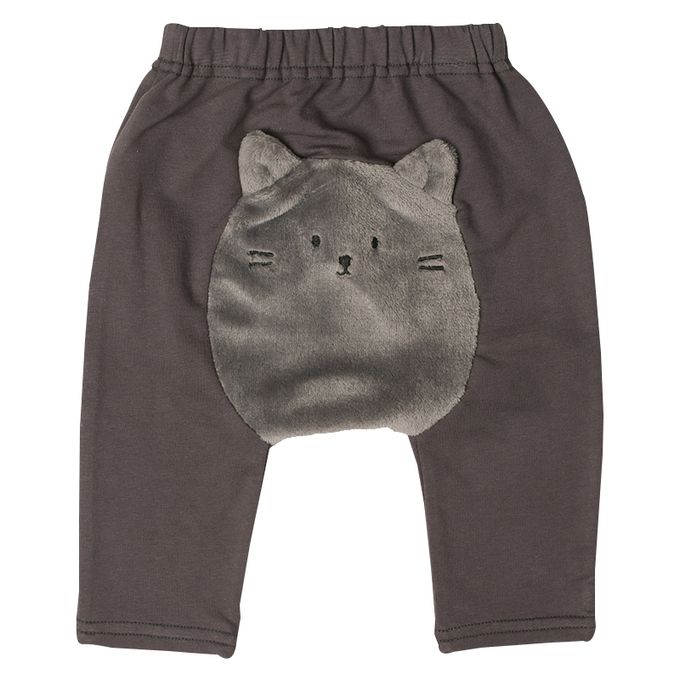 akachan honpo - 造型屁屁褲-刷毛 動物-深灰色