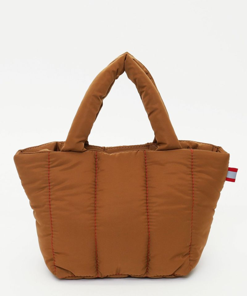 日本 COOCO - 衍縫鋪棉雲朵手提包-亮橘 (W20*H18*D14cm)