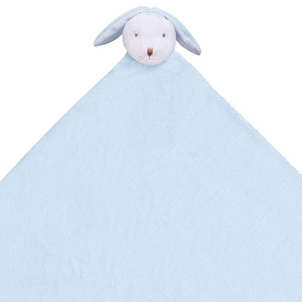 美國 Angel Dear - 動物嬰兒安撫毛毯-藍色小兔(白臉)