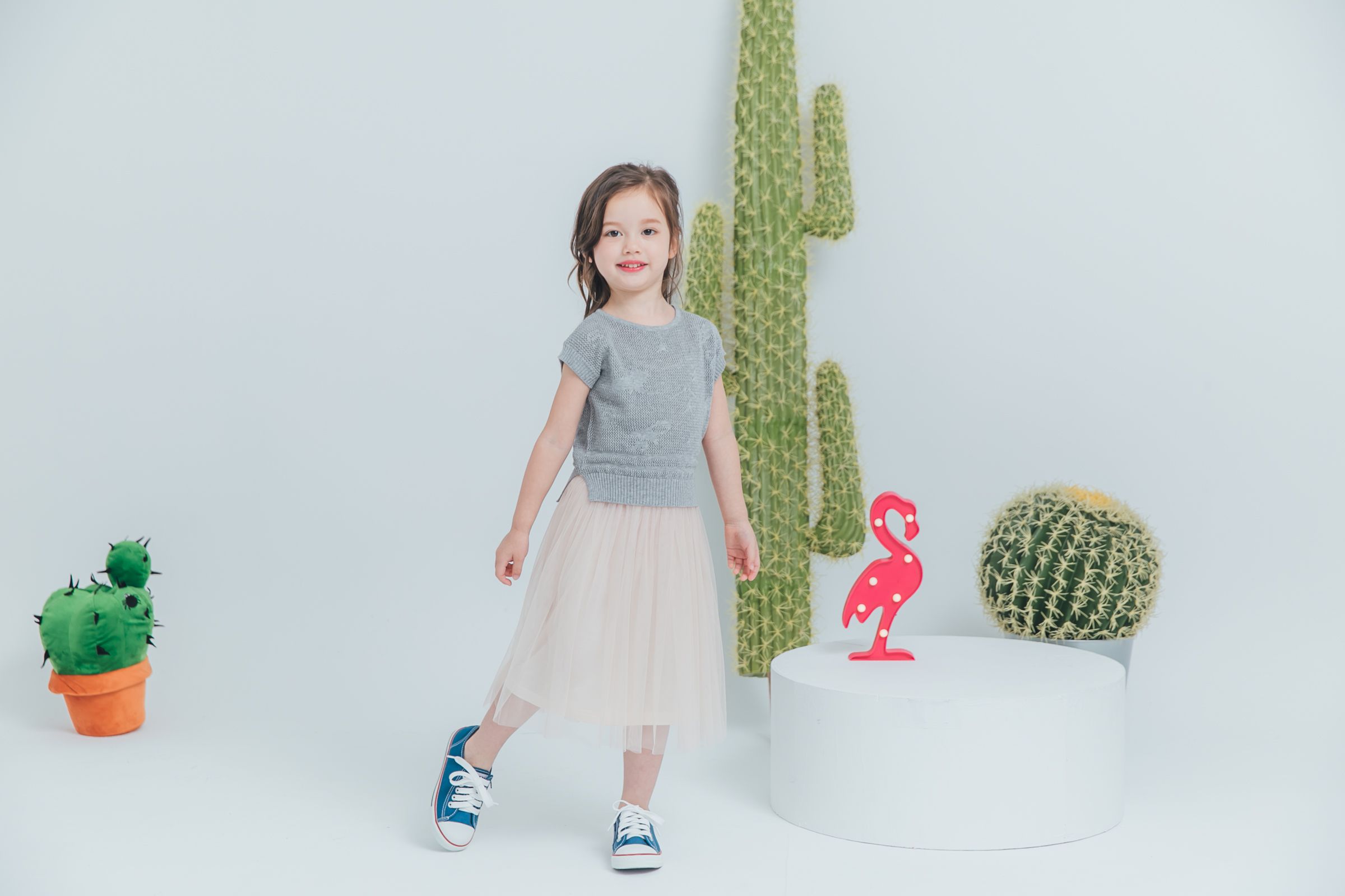 Peachy - 北鼻款*獨家訂製綿柔連身紗裙-細肩帶連身款-氣質杏