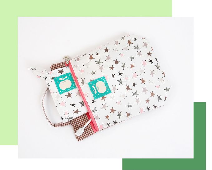 韓國 Coney Island - 多用途手提防水寬底收納袋-摩登星星 (20.5X25X7cm)