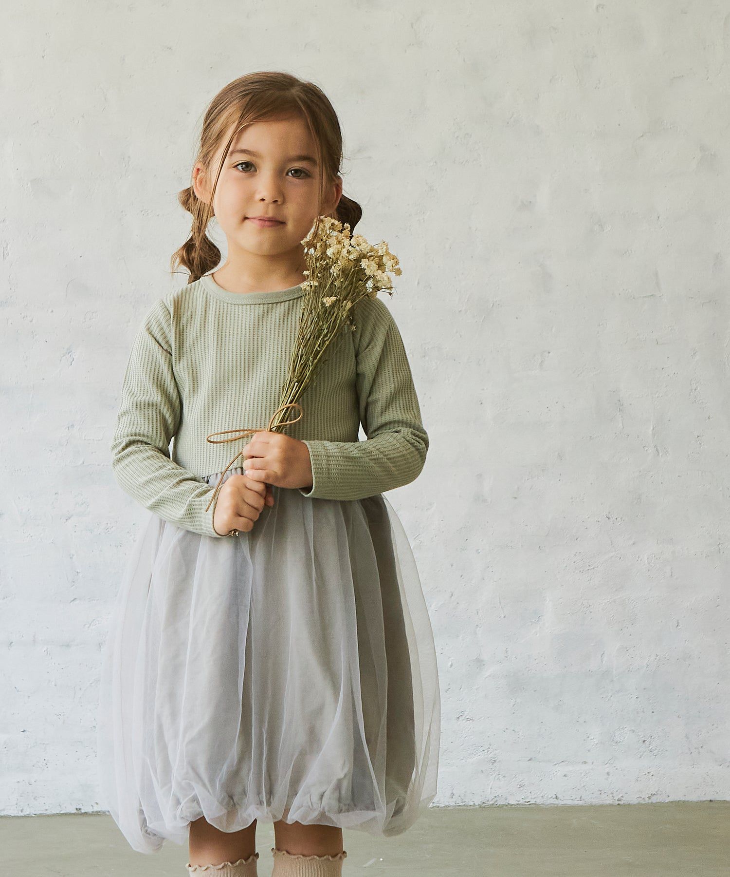 日本 PAIRMANON - 小精靈澎澎紗裙洋裝-摩卡