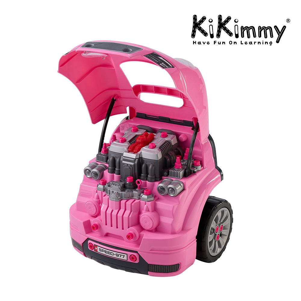 KIKIMMY - 2IN1移動式拆裝模型工作車 / 雙重玩法-甜心粉