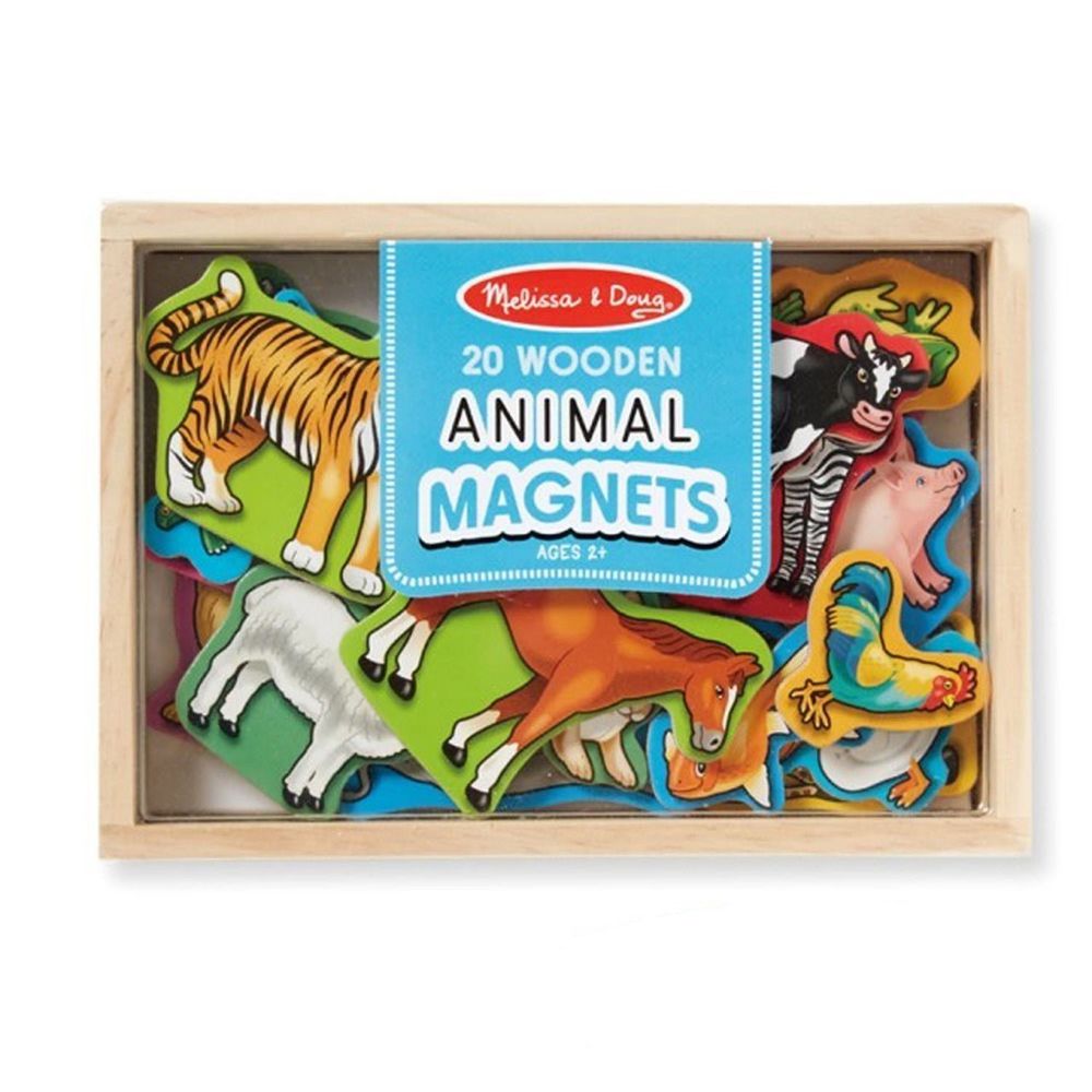 美國瑪莉莎 Melissa & Doug - 磁力-動物造型木質磁鐵貼-團購專案