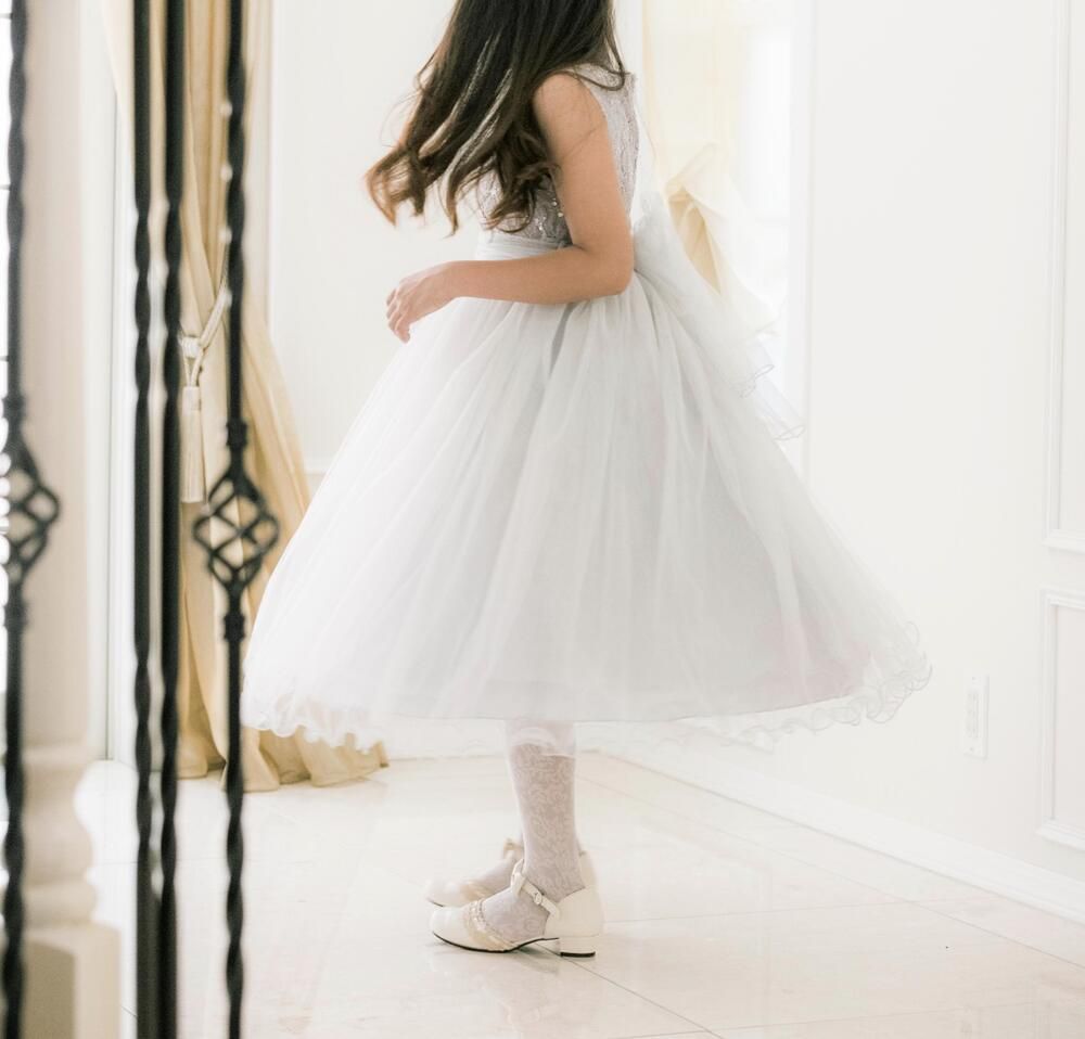 日本 Catherine Cottage - 夢幻大蝴蝶結澎澎裙洋裝/小禮服-天使白