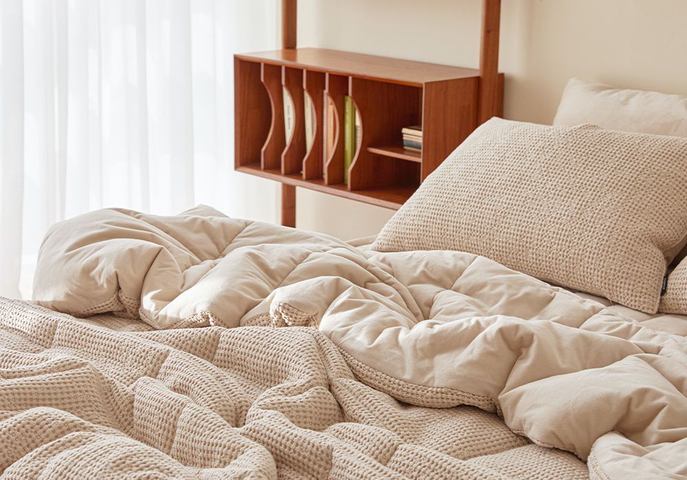 韓國 Maatila - 可水洗天絲莫代爾鬆餅棉被-燕麥