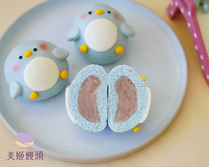 美姬饅頭 - 解憂小企鵝鮮乳芋泥包-50g/顆*6入裝