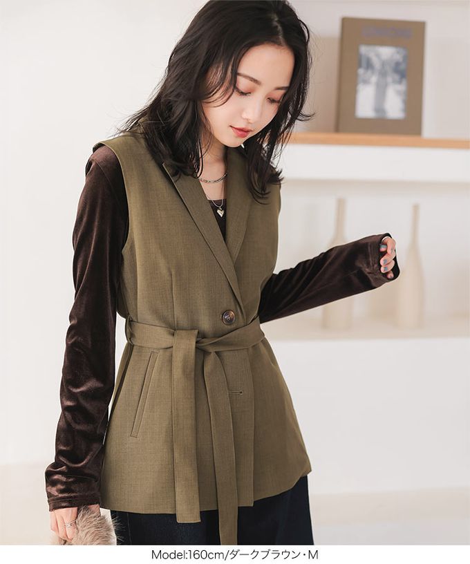 日本 Kobe Lettuce - 前後2way 光澤絲絨U領長袖上衣-灰