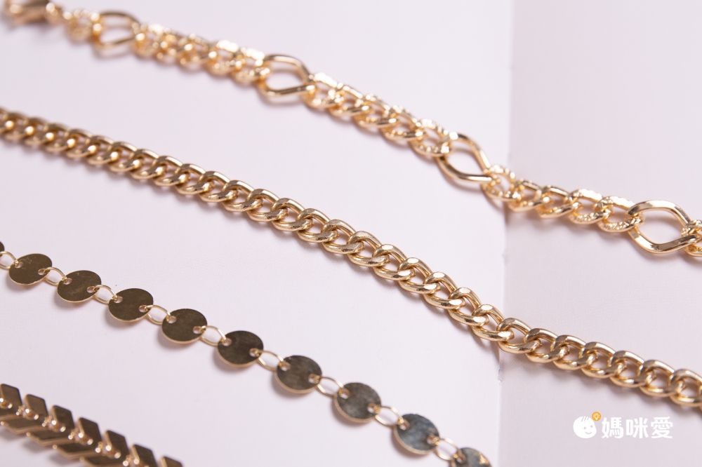 拉丁美洲低調奢華設計款金屬口罩項鍊/口罩鍊/掛繩/眼鏡掛鍊-金屬鏈-E-葉型鏈-60cm