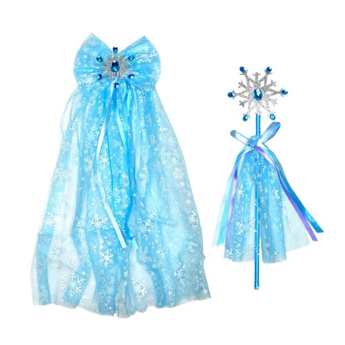 MODACore 摩達客 - 摩達客★萬聖派對變裝扮★冰雪蝴蝶髮夾套組(髮夾/仙女棒) ★Cosplay