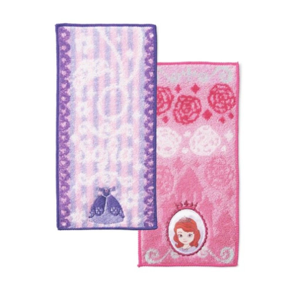 日本代購 - 長方形小手帕/毛巾兩入組-蘇菲亞 (10×20cm)
