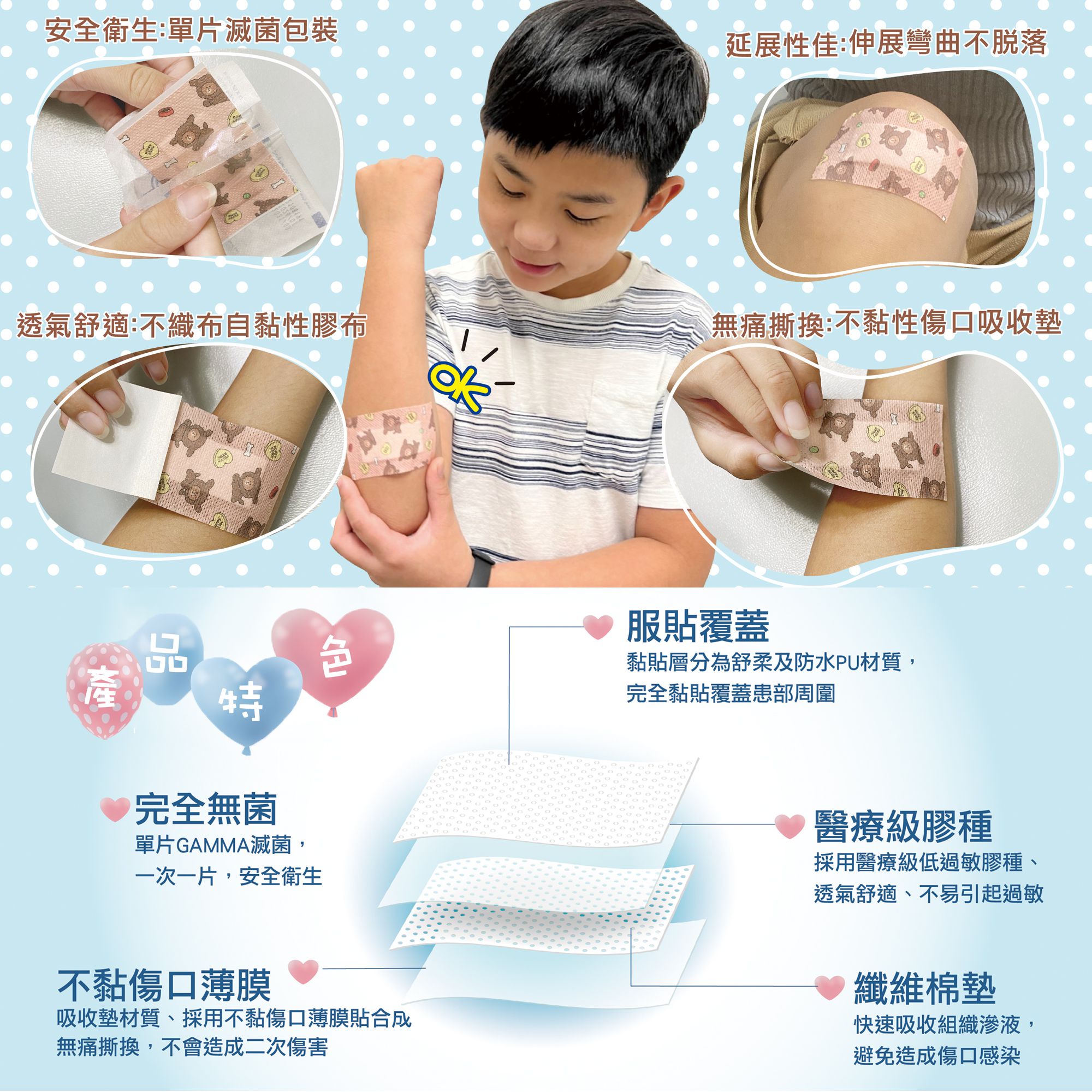 【台歐】聯名款OK蹦傷口貼*8片四入組(選款)-熊大/KITTY/MELODY/布丁狗