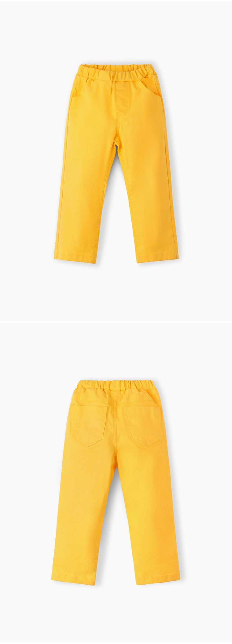 韓國 OZKIZ - 糖果色鬆緊褲腰頭彈力褲-太陽黃