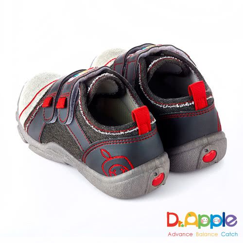 Dr. Apple - 機能童鞋-MIT微笑蘋果帥氣牛仔童鞋-灰