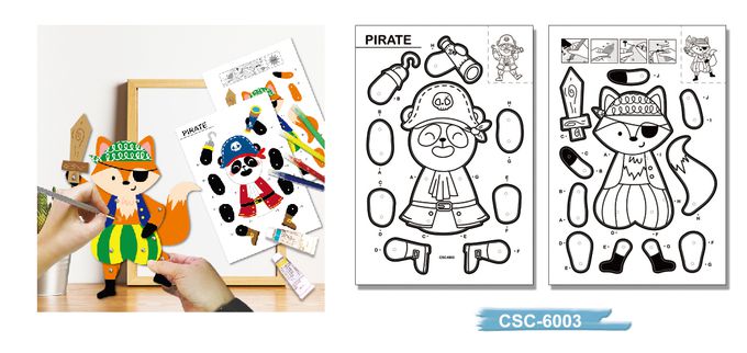 彩繪DIY可動紙偶CSC-6003