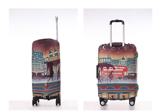 little chili - 繽紛行李箱套 M號-倫敦彩-24吋 -高60 寬40 厚度25cm