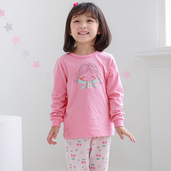 正韓 Cogibu - 極舒適無螢光劑 100% 有機棉幼兒/兒童睡衣/家居服套裝組-小仙子