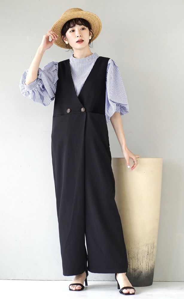 日本 zootie - 歐風小立領泡泡袖上衣-淺卡其