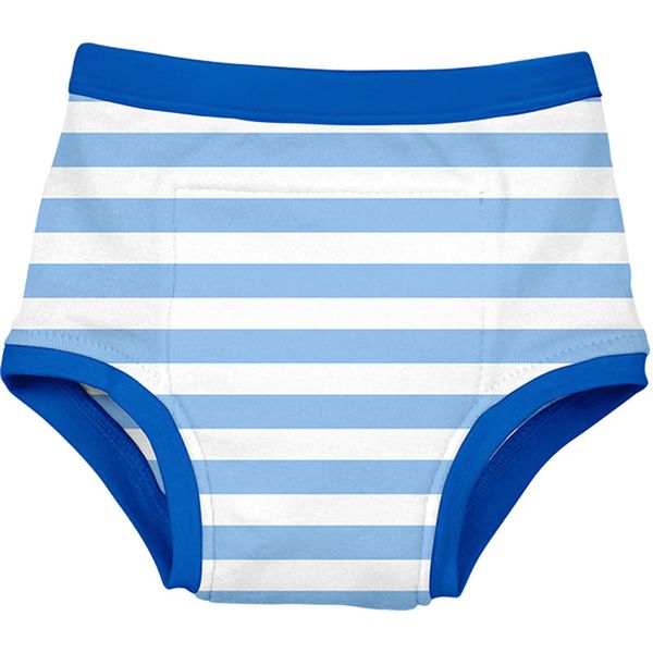 美國 green sprouts - 小綠芽四層學習褲單入組-藍白線條