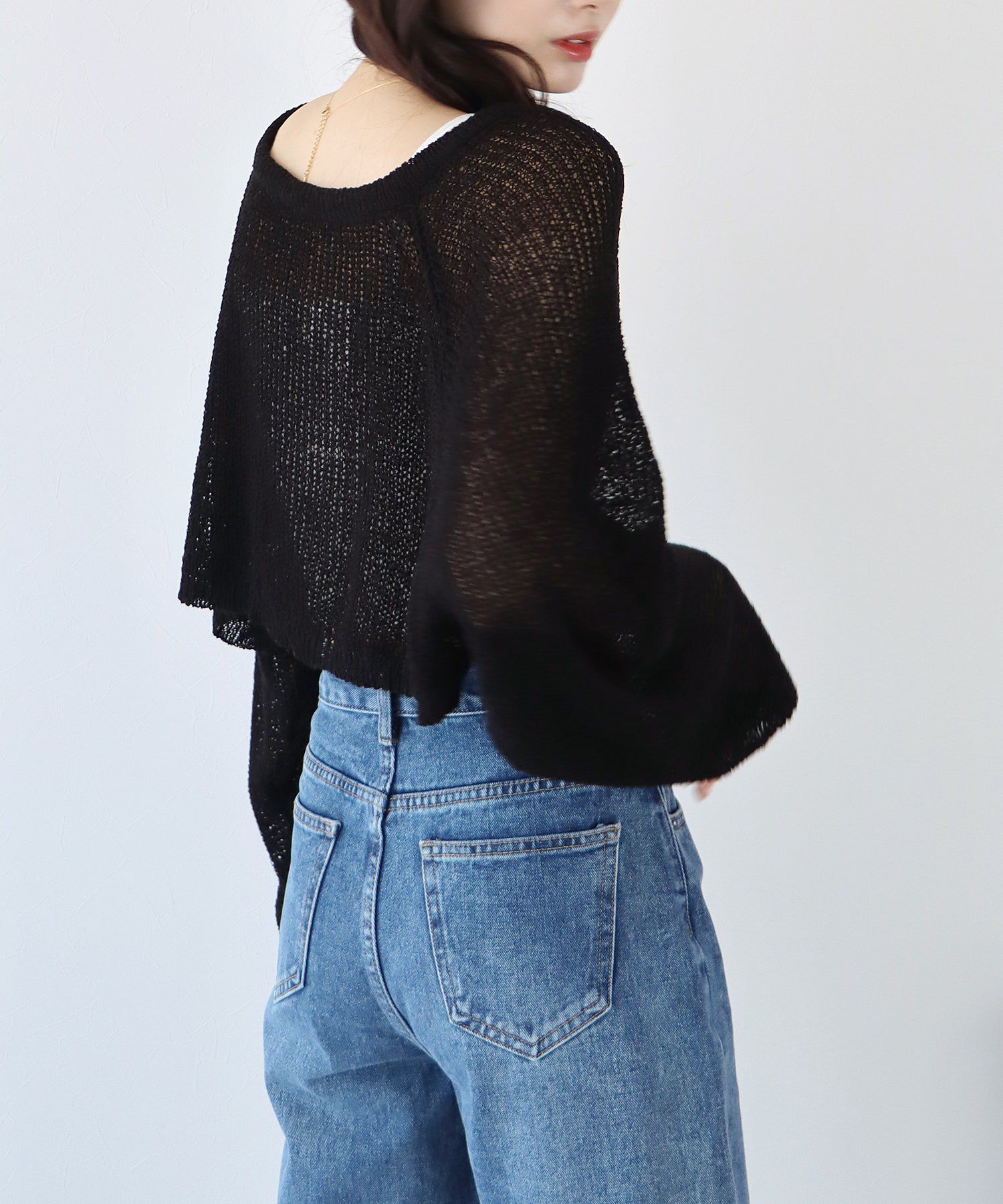 日本 BLUE EAST - 百搭開襟短版針織外套-米杏