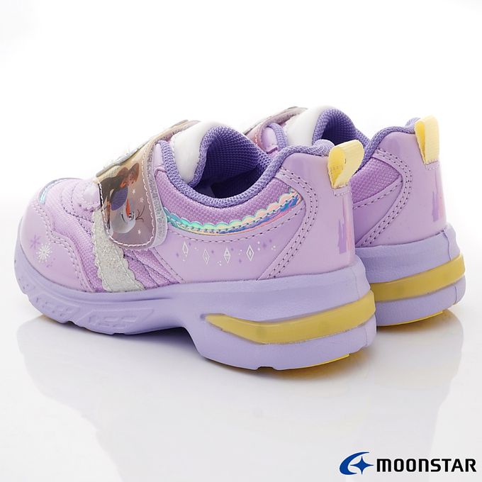 Moonstar日本月星 - 冰雪奇緣電燈鞋(中小童)-機能運動鞋-紫