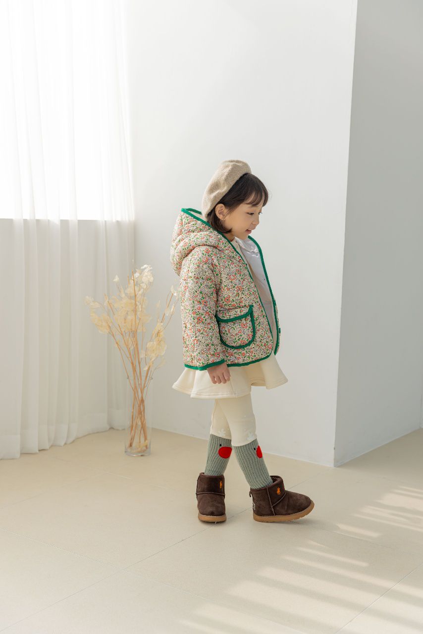 韓國 Orange Mom - 聖誕麋鹿內搭褲-米白