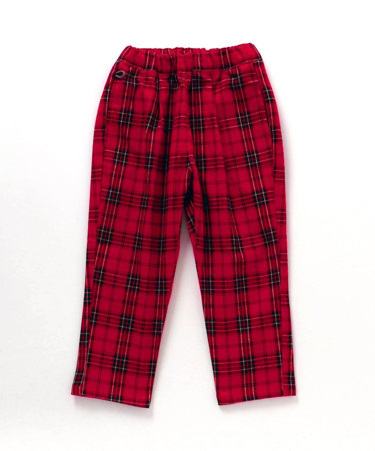 日本 BREEZE - 斜紋布保暖廚師褲-棋盤格-黑米