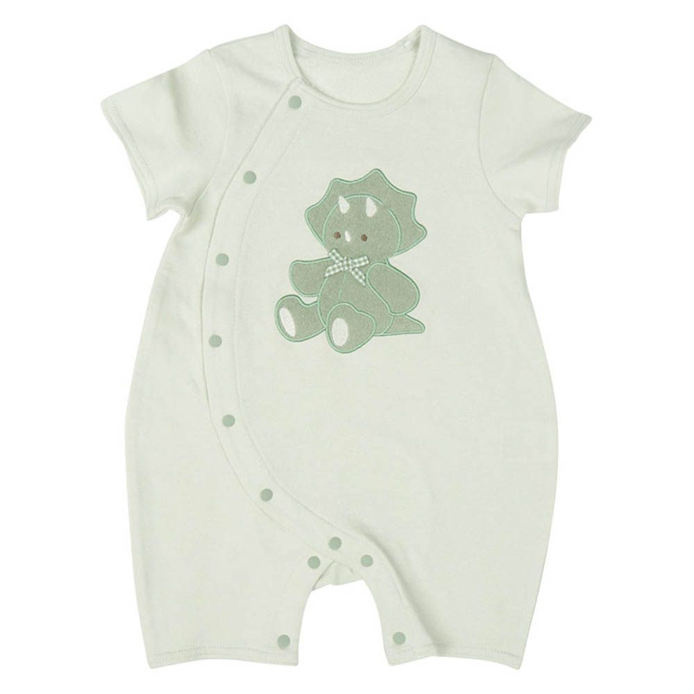 短袖兔裝-毛巾布材質造型圖案-綠色