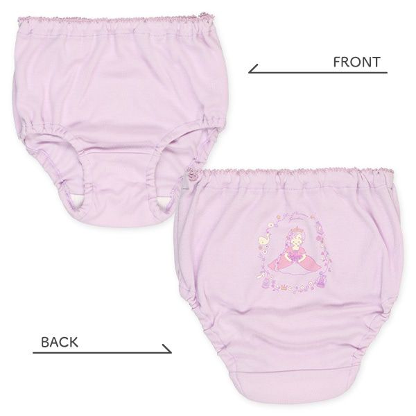 日本西松屋 - 棉混透氣女孩內褲5件組-公主兔兔碎花