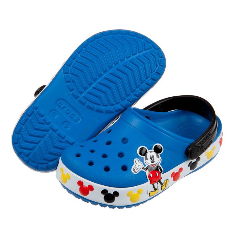 Crocs - 卡駱馳味學院迪士尼米奇藍色兒童布希鞋