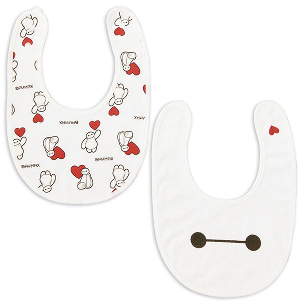 圍兜2件組-杯麵滿版印花&單一圖案-白色 (50~70cm)