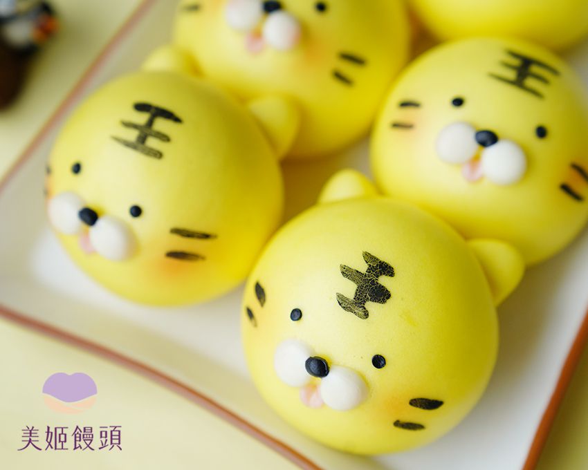 美姬饅頭 - 老虎鮮乳造型饅頭 (6入)-35g