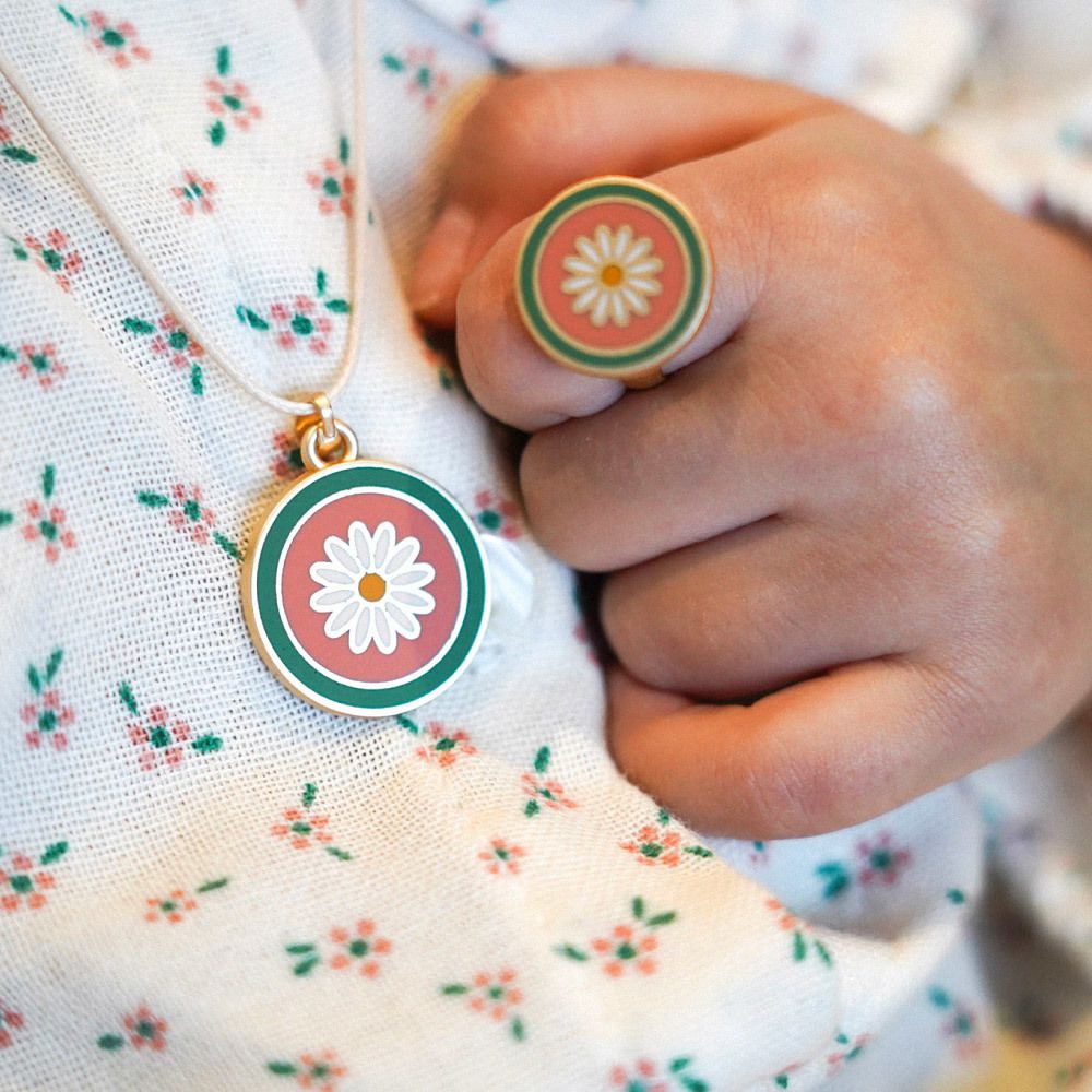 丹麥 GRECH & CO. - 可調式戒指二入組-花朵 (適用於3歲以上)