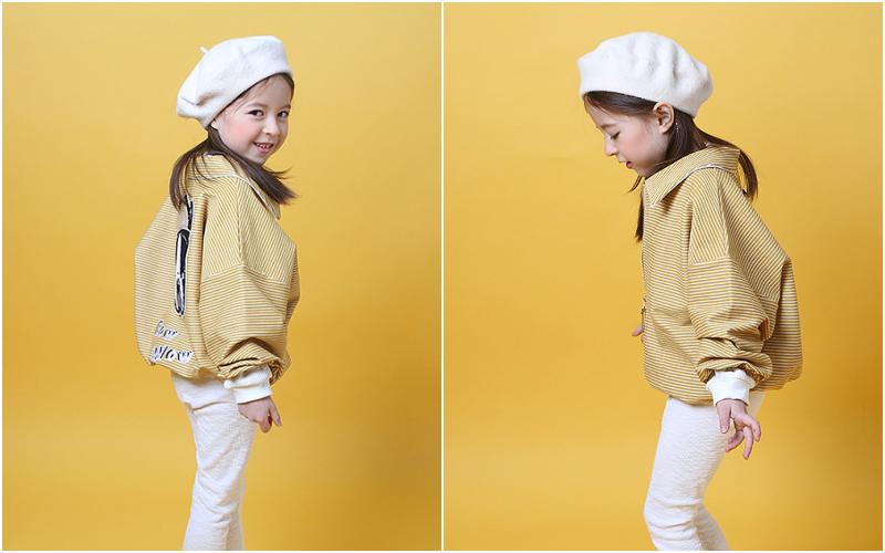 韓國 Babyblee - 羊毛素色貝蕾帽-淺粉紅 (FREE)