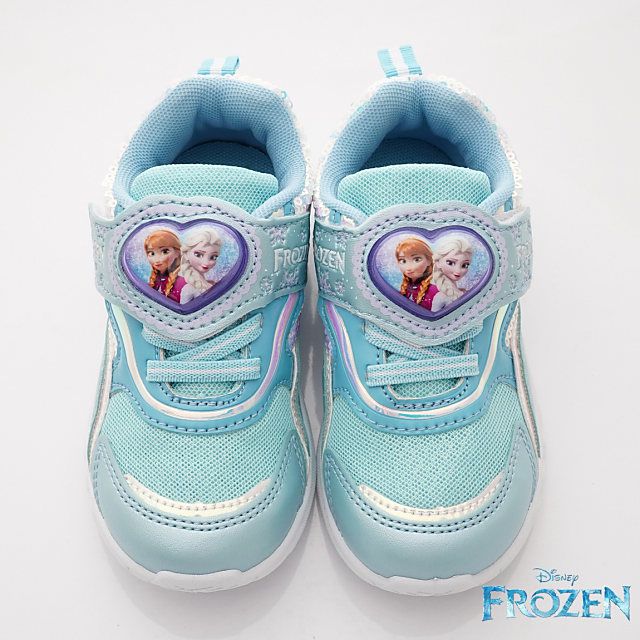 冰雪奇緣 - 卡通電燈款童鞋(中小童段)-運動鞋-水藍