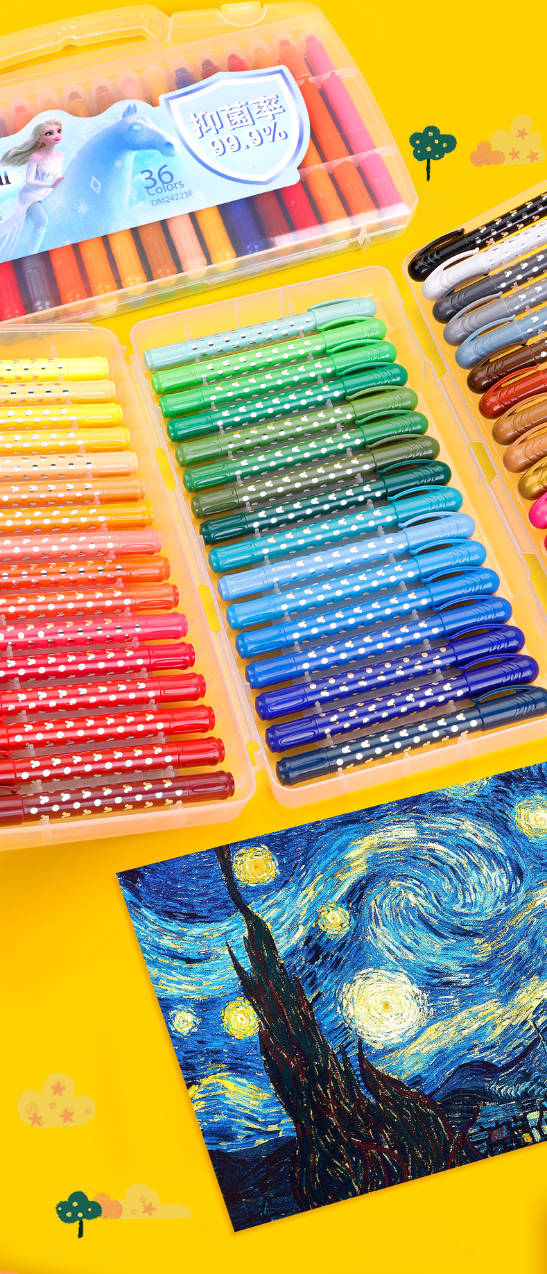 卡通可水洗兒童塗鴉油性旋轉蠟筆/油畫棒-卡通人物美國隊長-藍色-直播專屬