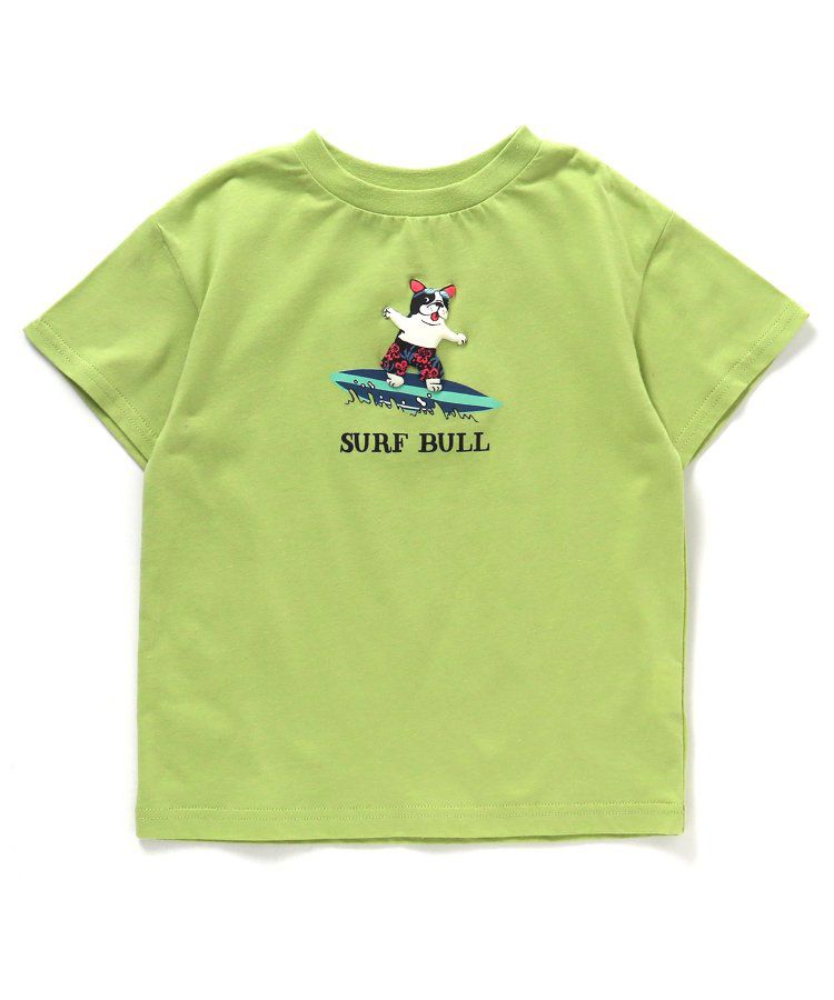 日本 BREEZE - 暑假來了立體印花短袖上衣-甲蟲-撞色袖黃