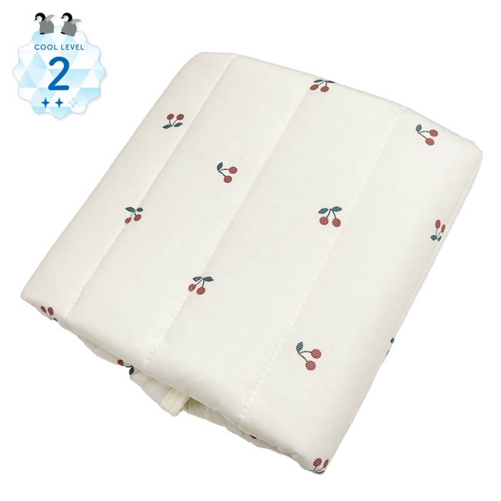 蓬鬆柔軟超涼感保潔墊-櫻桃 標準尺寸-米白色 (70×120cm)