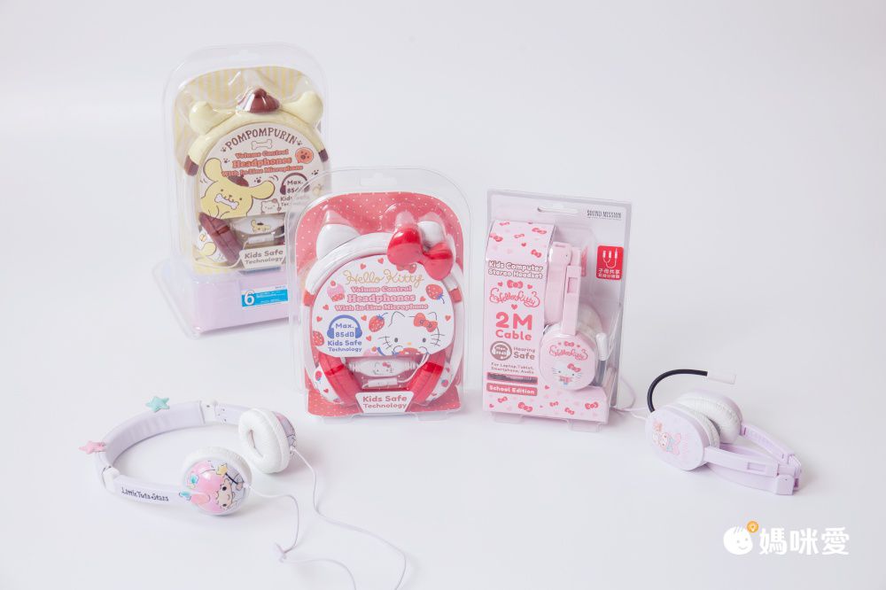 Hong Man - 三麗鷗系列 兒童耳機 麥克風款-Hello Kitty