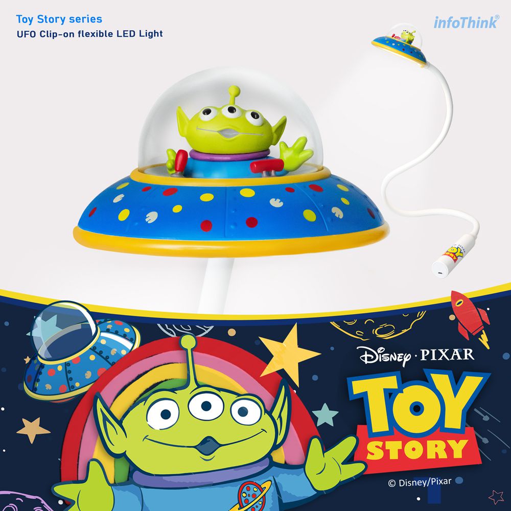 Infothink - 三眼怪系列 USB充電LED任意彎飛碟燈