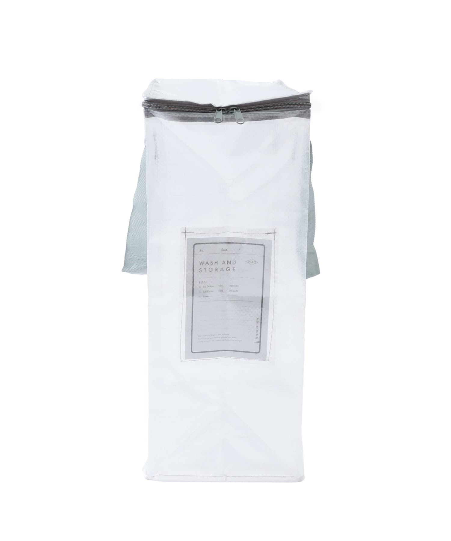 日本代購 - [日本主婦推薦] 半透明多功能直立式衣物收納袋(附提把) 3入組-淺灰 (L(20×36×47cm))