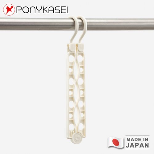 日本製曬衣桿間折疊掛衣架3件組